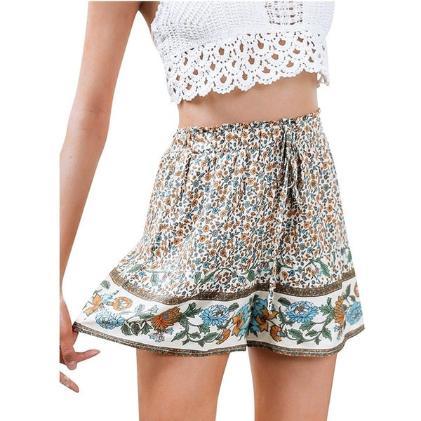 High Waist Boho Shorts