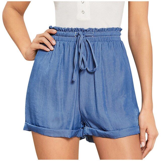 High Waist Drawstring Shorts