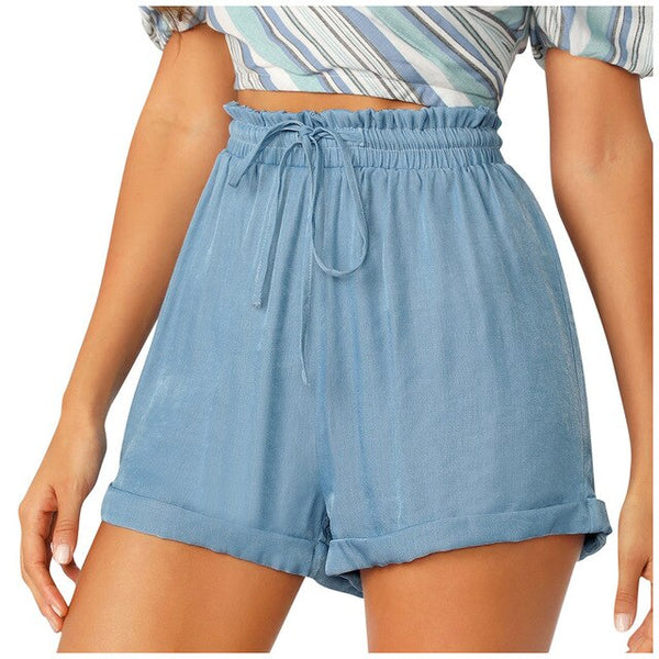 High Waist Drawstring Shorts